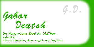 gabor deutsh business card